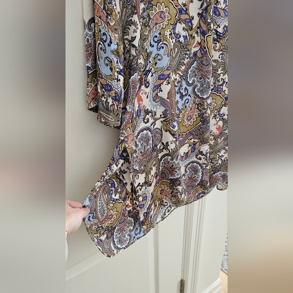 Zara Silky/satiny Paisley Print Tunic Dress - Picture 3 of 6